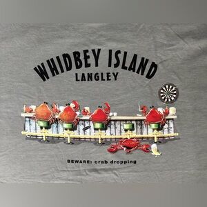 The Duck Company “Crab Dropping”, Whidbey Island, Graphic Tee, Size: XL, NWOT